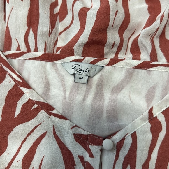 Rails - Frida Midi Dress in Rust Zebra - Size Medium - Good Used Condition!! - Picture 10 of 11